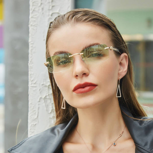 RETRO SMALL FRAME RIMLESS SUNGLASSES_CWASG0671