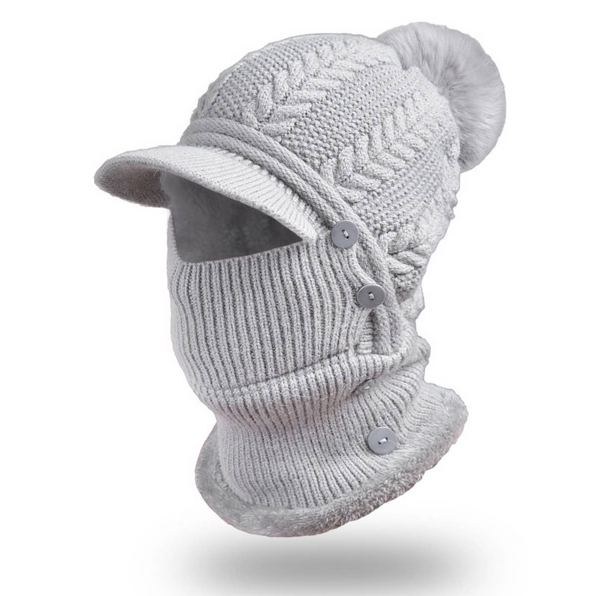 WINTER WOMEN'S KNITTED PULLOVER EARMUFFS HAT