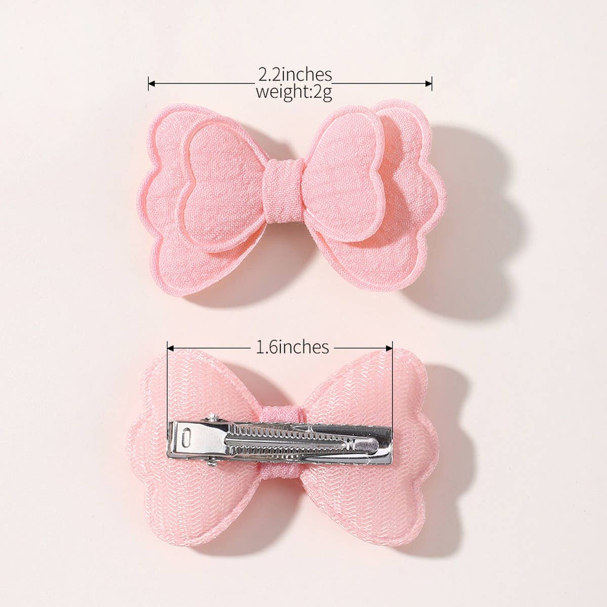 Double-Layer Butterfly Hair Clip Set for Kids