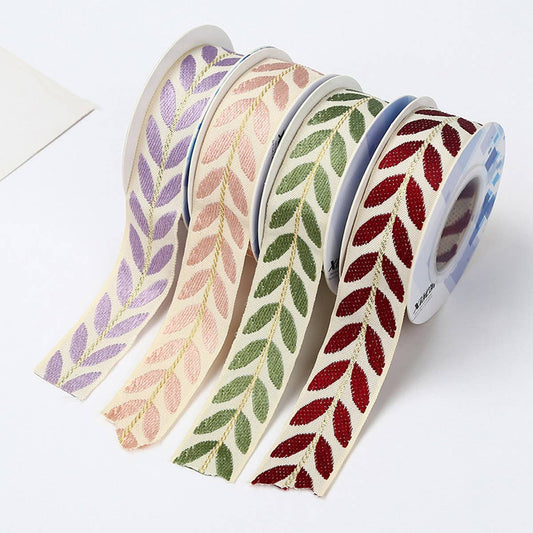 LEAF EMBROIDERY RIBBON EDGING RIBBON RIBBON