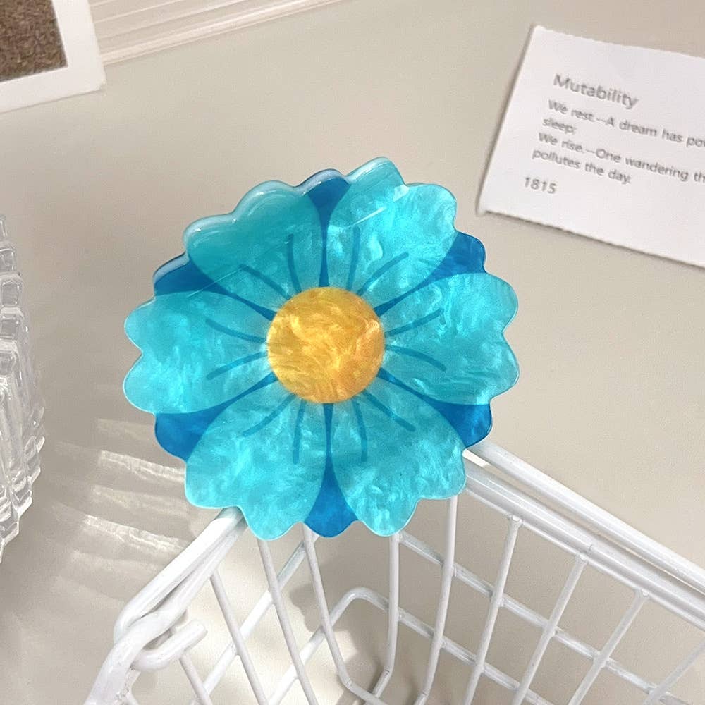 Spring flower grab, sunflower, acrylic hair grab