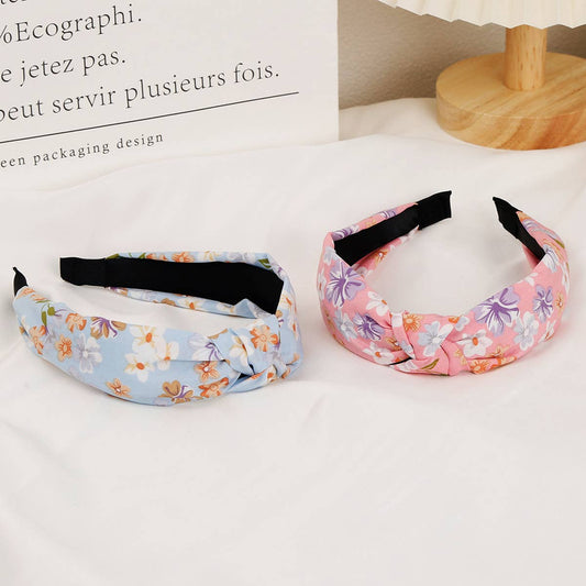 RETRO FLOWER WIDE BRIM HEADBAND_CWAHA1679