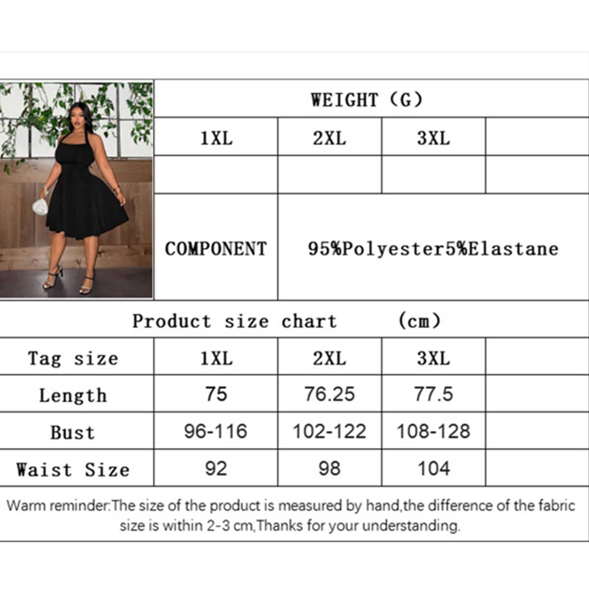 Square Neck Halter Cinched Waist A-Line Dress_CWDMD6063