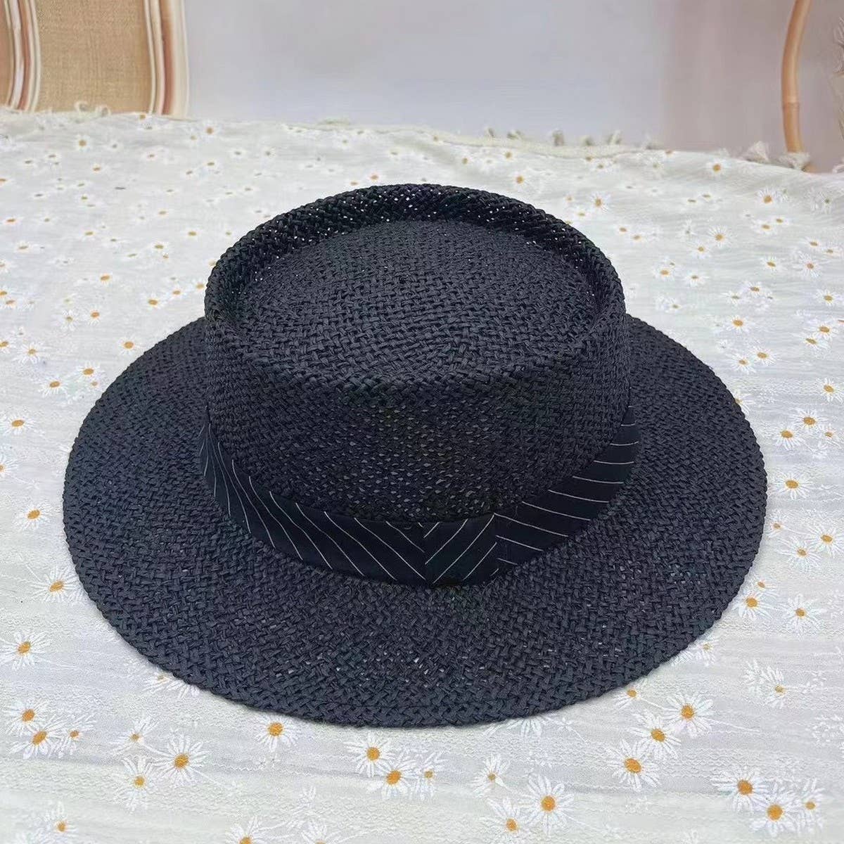 Women's Fashion Sun Protection Hollow Flat Cap_CWAH3560