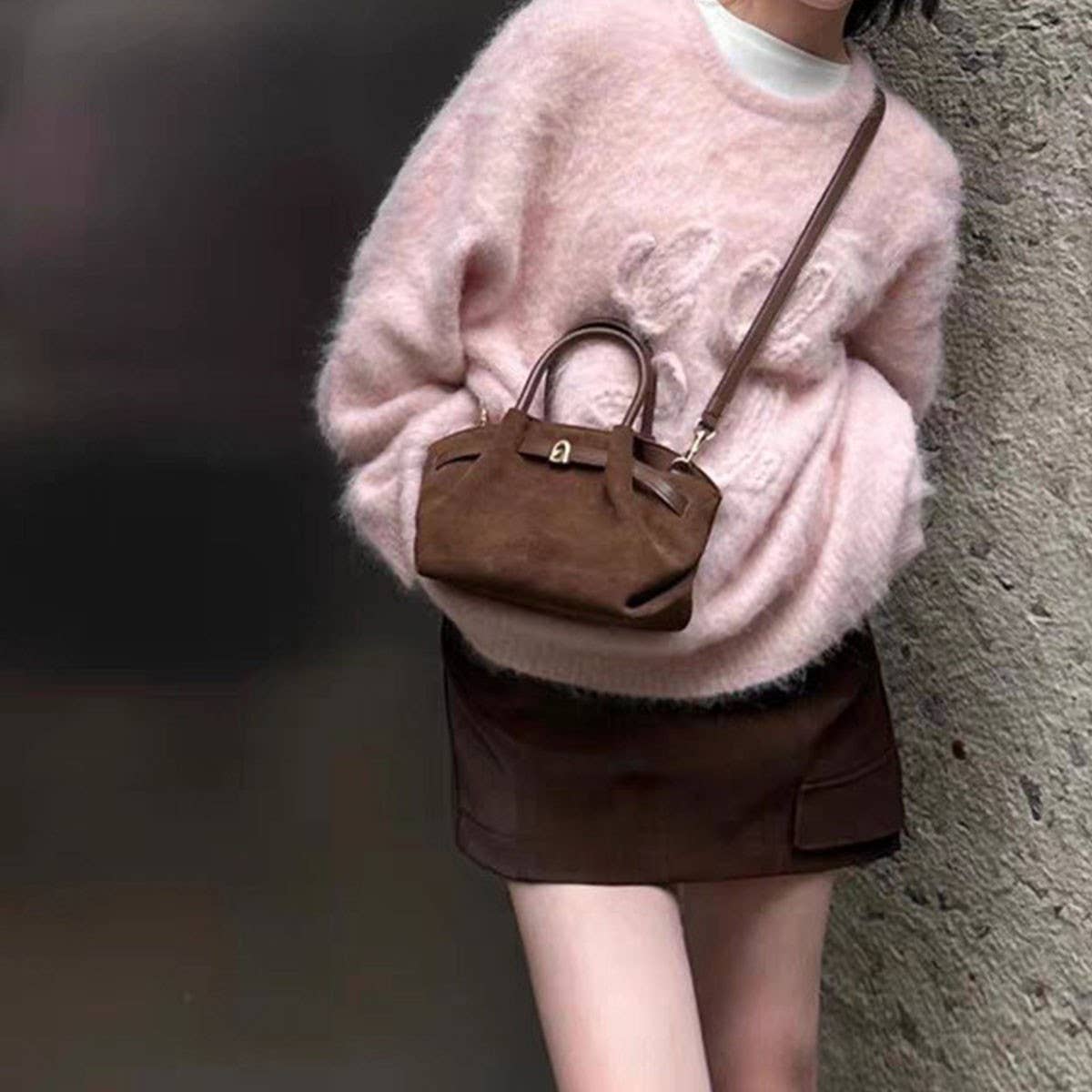 FROSTED BAG LARGE CAPACITY CROSSBODY SHOULDER BAG_CWAB4119