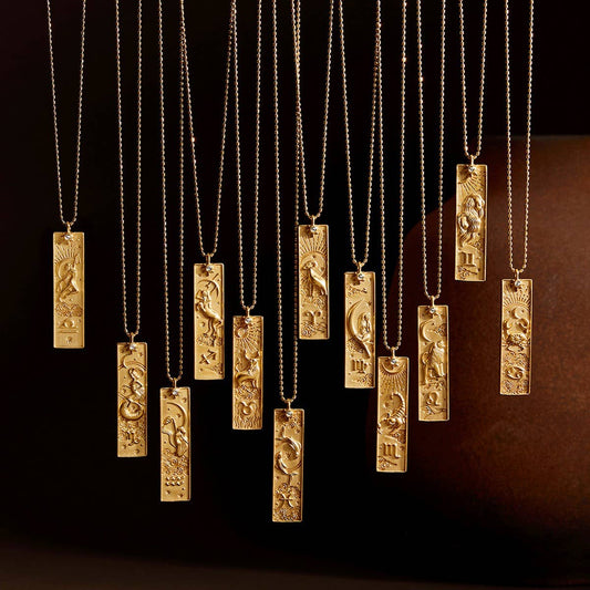 Stainless Steel 12 Zodiac Tarot Necklace_CWMM5712