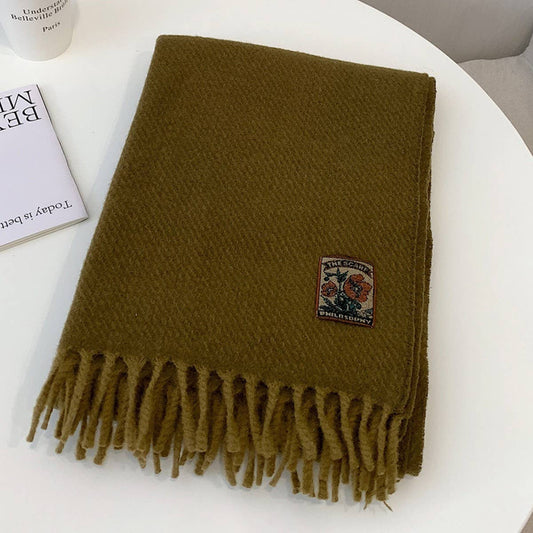 Winter Solid Acrylic Blend Scarf ? Neckwarmer