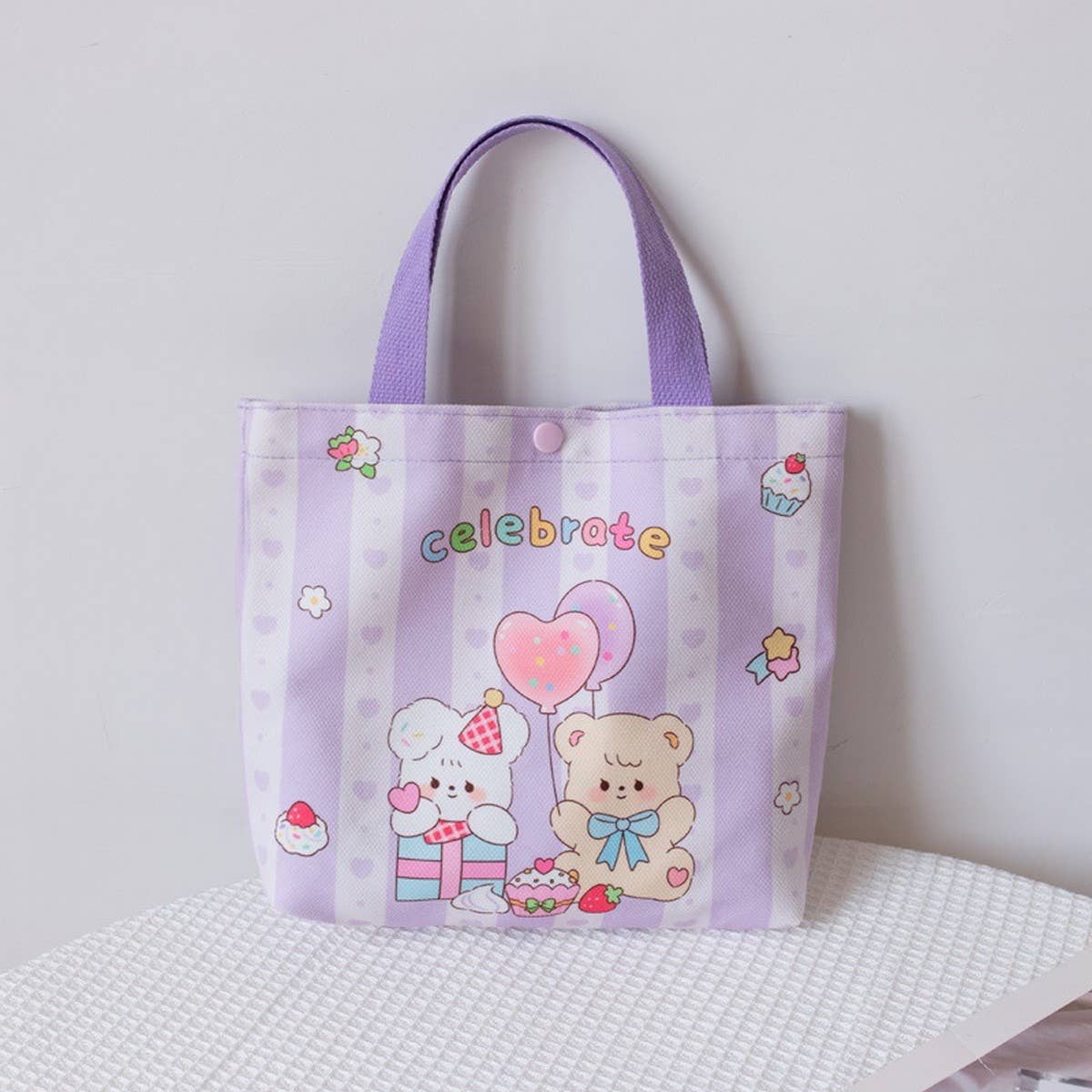 Cute Printed Lunch Tote Bag for Students & Office_CWAB5664