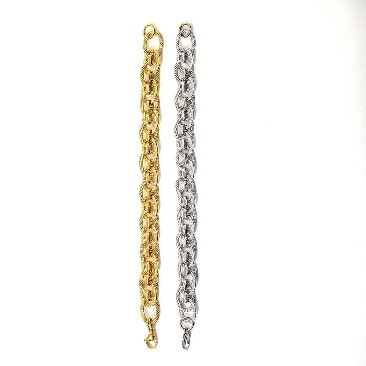 Hip Hop Stainless Steel Twist Rope Chain Bracelet