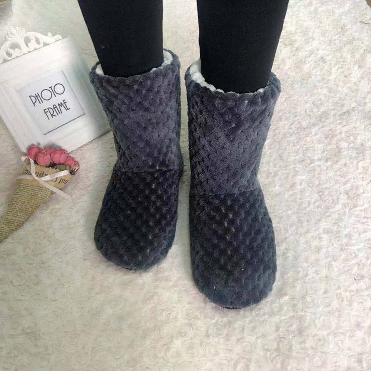 WINTER WARMTH AND NON-SLIP SOFT SOLE SOCK SLIPPERS