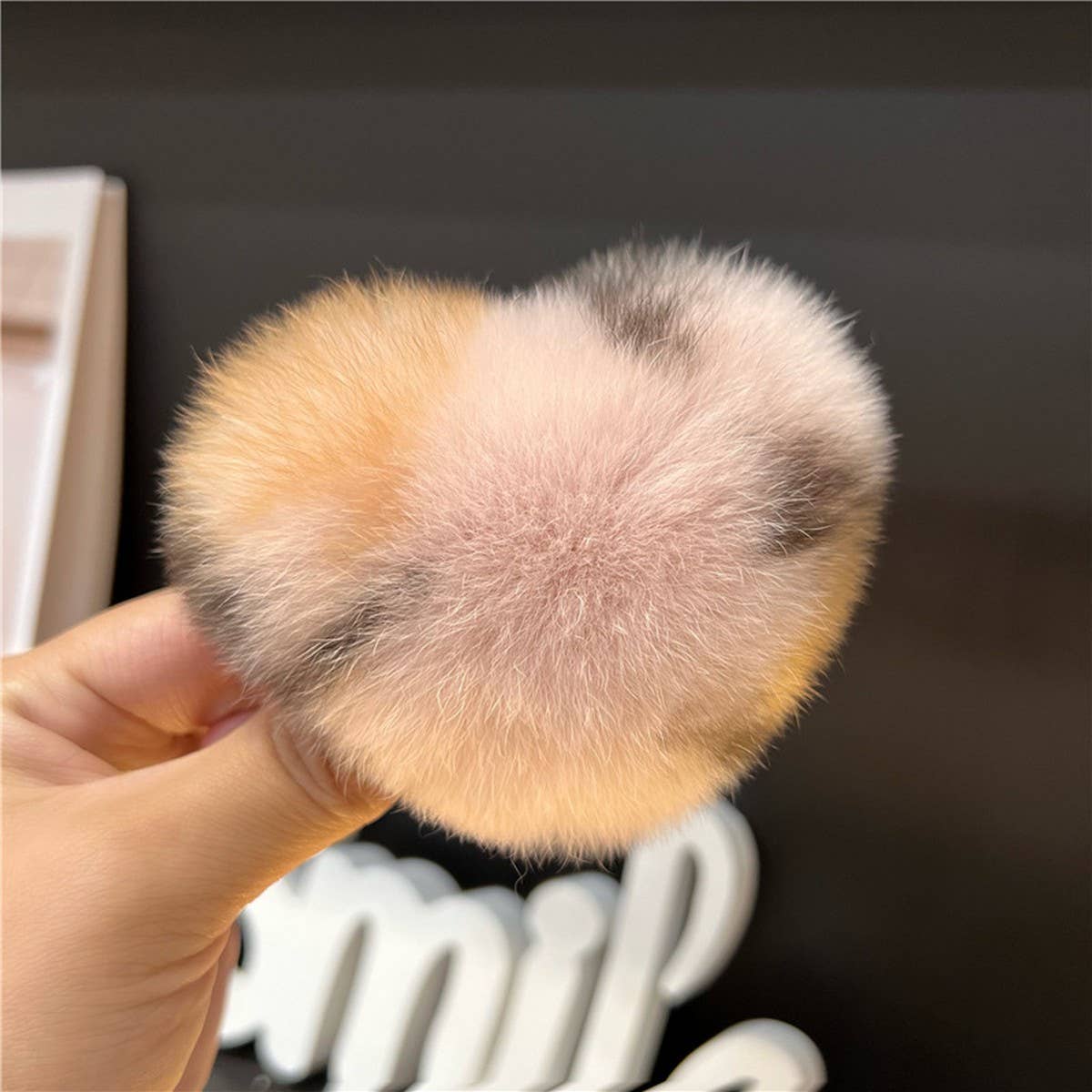 Cute Rex Rabbit Heart Hair Clip - Fluffy BB Pin