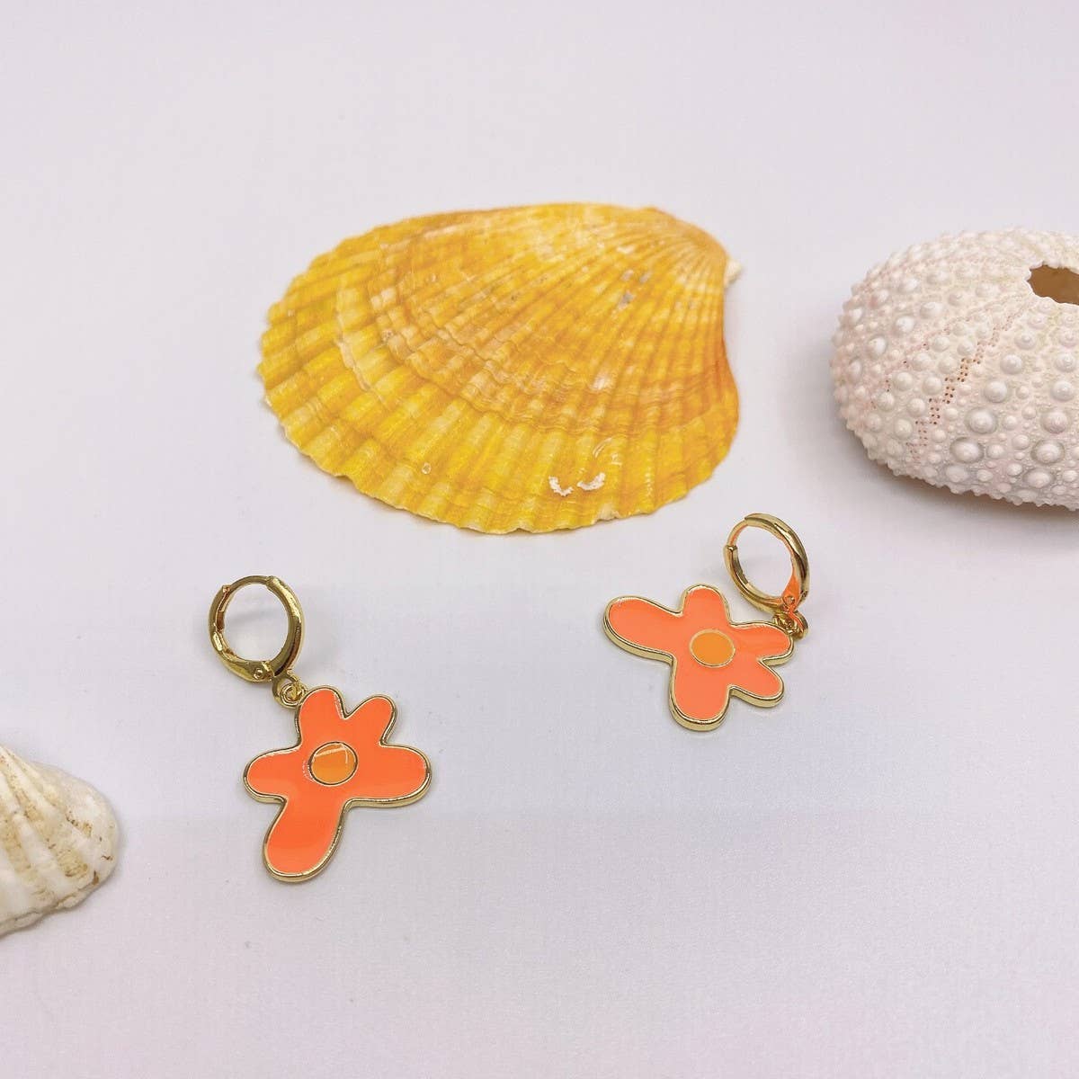 Trendy Commuter Floral Enamel Earrings & Ring