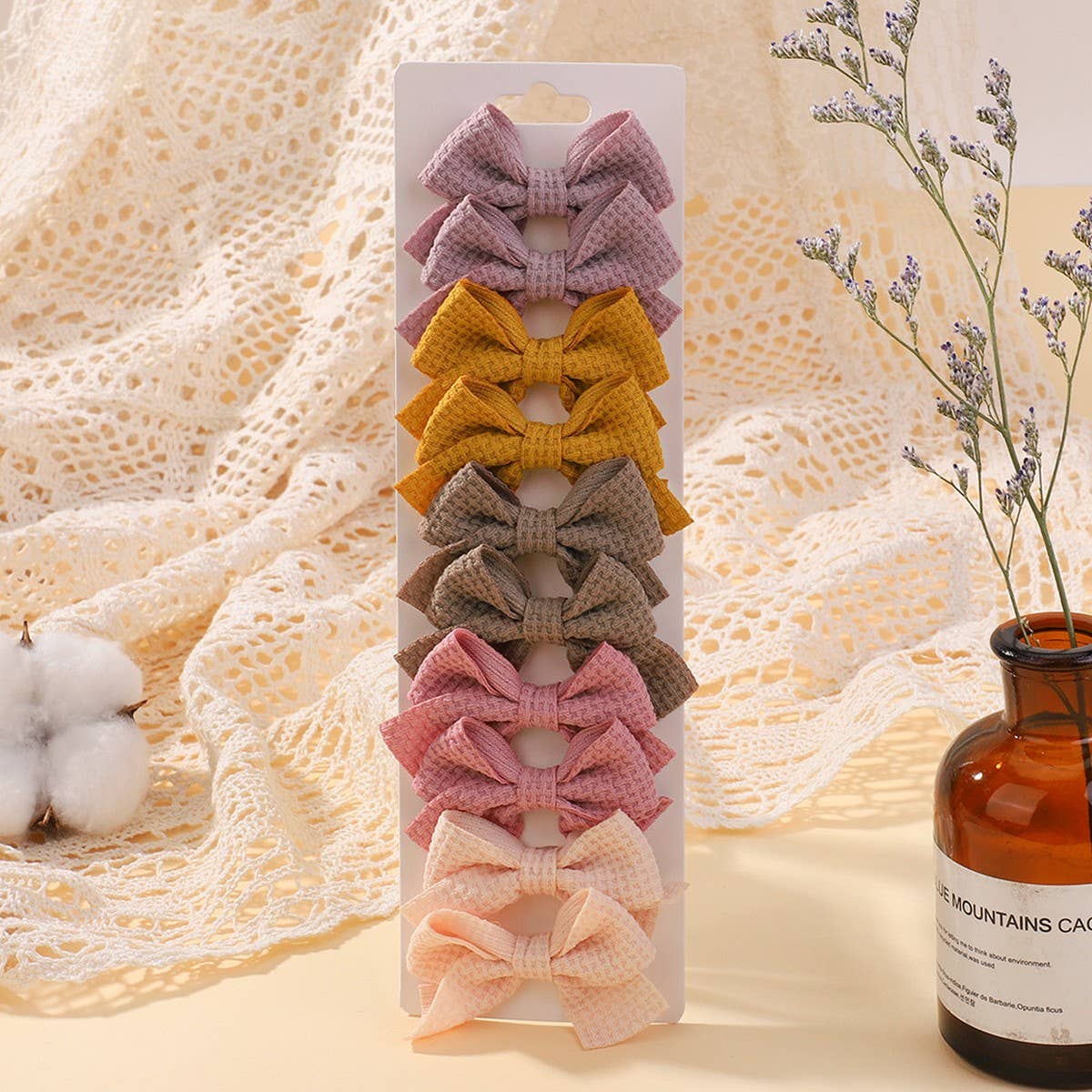 1.6" Handmade Fabric Bow Clips for Girls_CWAHA6756