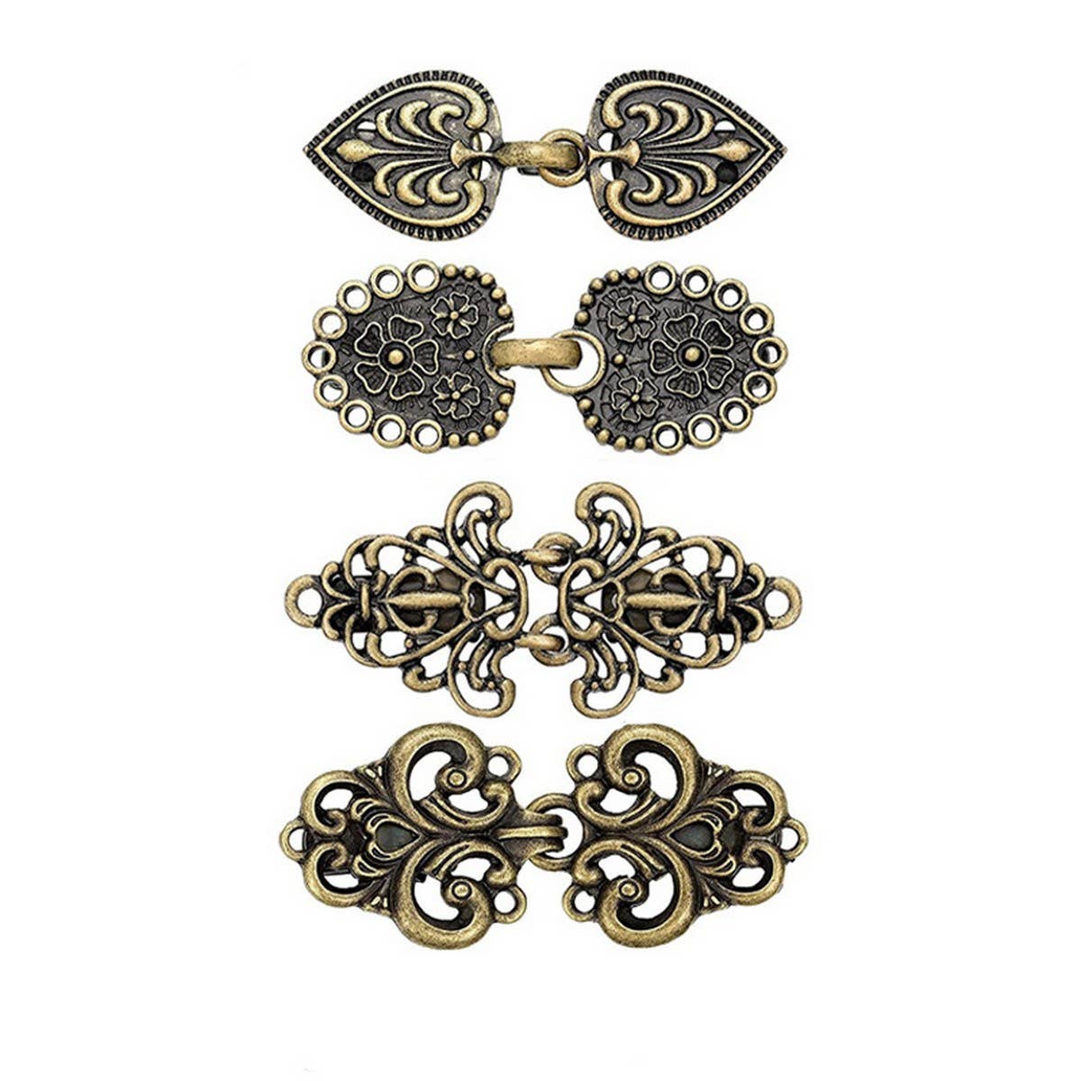 NEW CHINESE RETRO ALLOY SHAWL CLIP CREATIVE HOLLOW