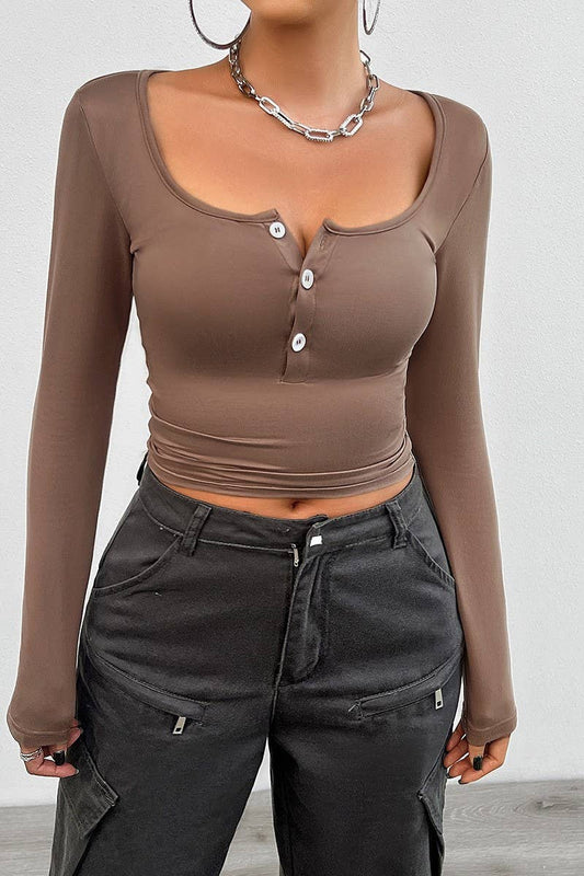 Cwttl1965_Spring And Summer Casual Slim Fit V-Neck T-Shirt