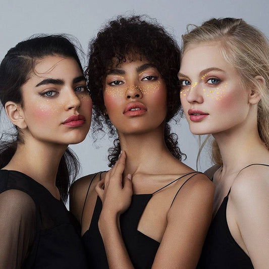 Gold Foil Freckle Tattoos for Makeup Looks