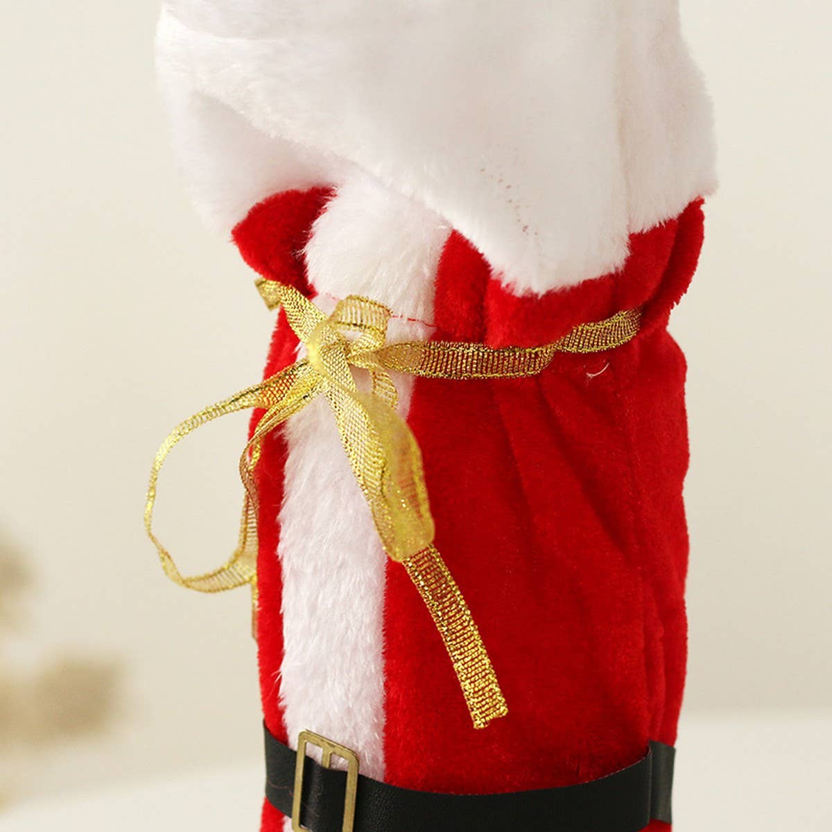 CWMM9636_CHRISTMAS RESTAURANT DRAWSTRING WINE BOTTLE HOLDER