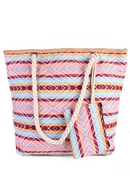 MULTI PATTERNED FASHION BEACH BAGS_CWAB031