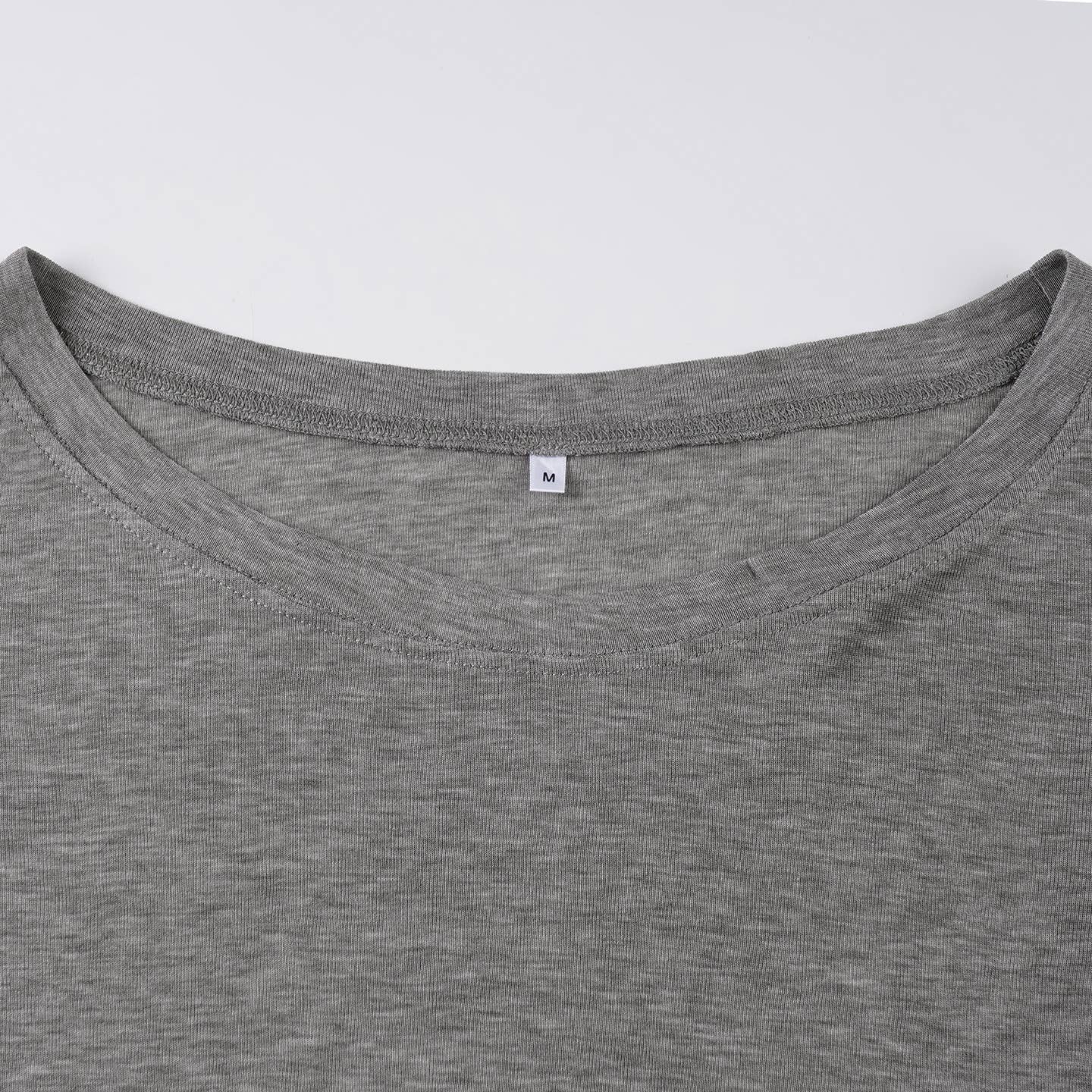 Simple long-sleeved semi-transparent blouse