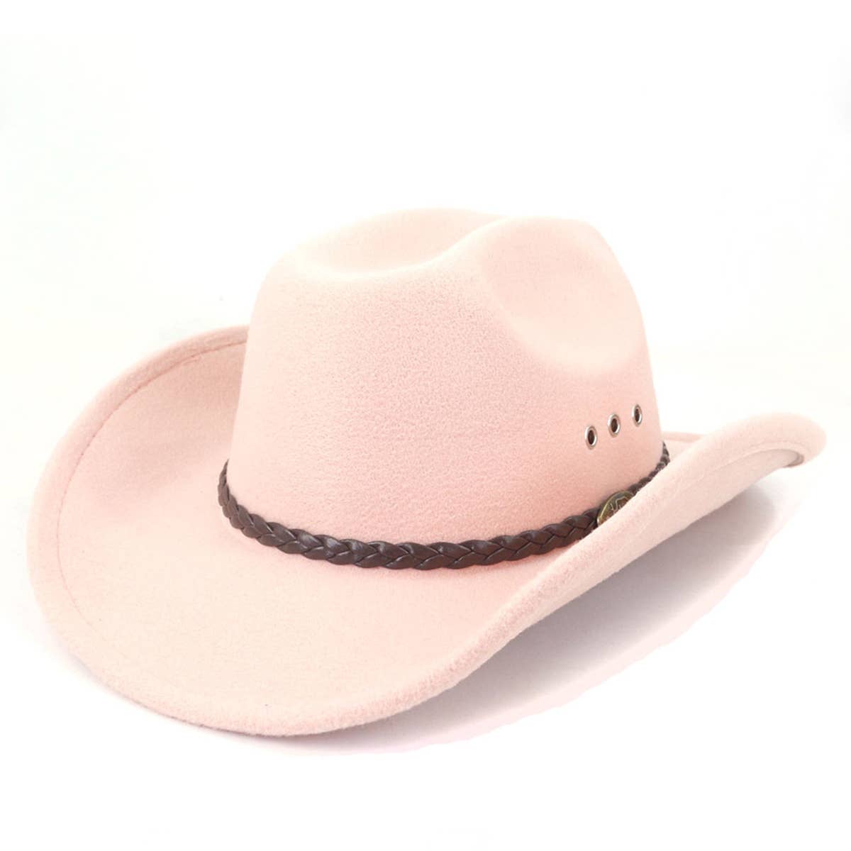 Western Cowboy Wool Felt Hat Wide Brim Jazz Hat_CWAH0677