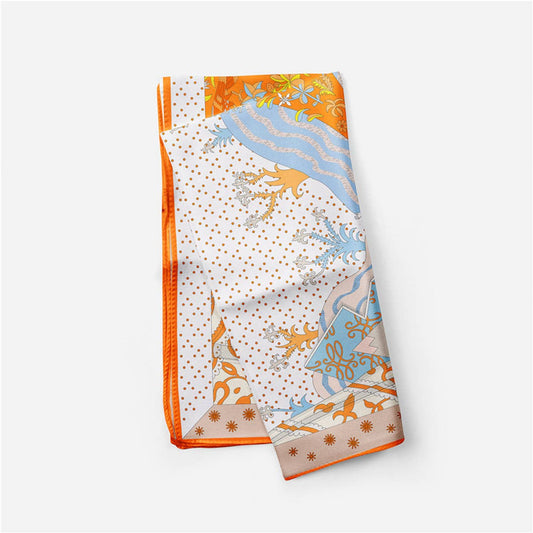 Silk Feel Square Scarf for Travel & Styling