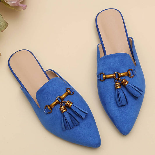 STYLISH TASSEL POINTED TOE MULES_CWSHF0034