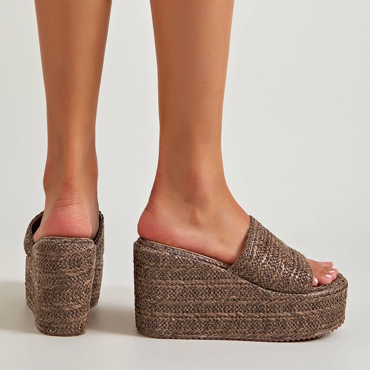 SANDAL AND SLIPPERS WITH THICK SOLES AND WEDGES