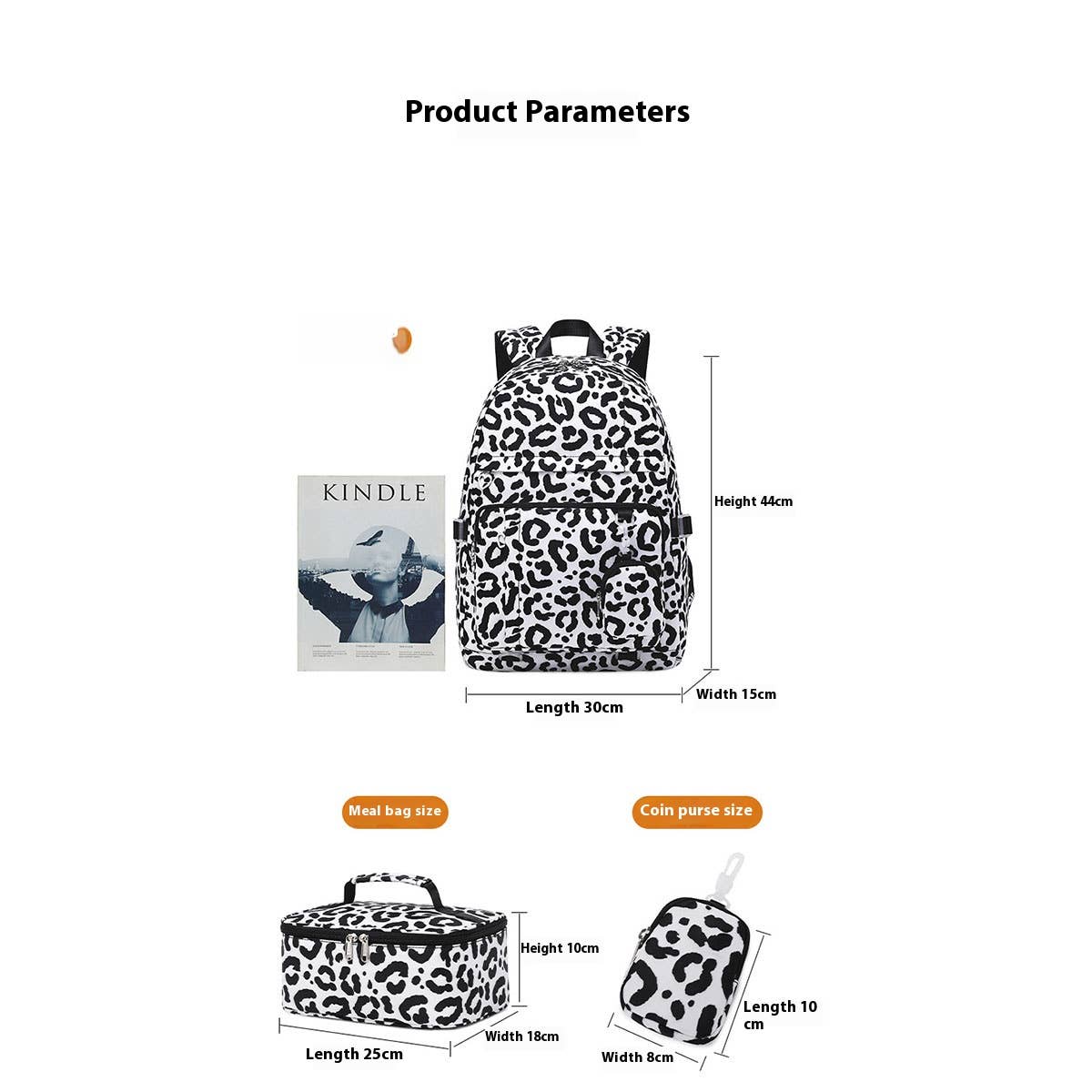 Leopard Print Backpacks for School Girls Large_CWAB5501