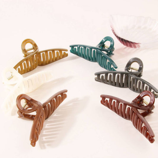 4.33" Large Fall Twisted Hair Claw Clip _CWAHA0490
