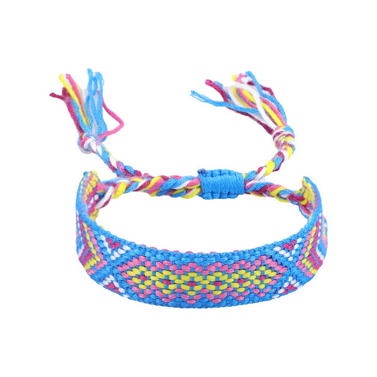 ETHNIC STYLE COLORFUL TASSEL WOVEN BRACELET