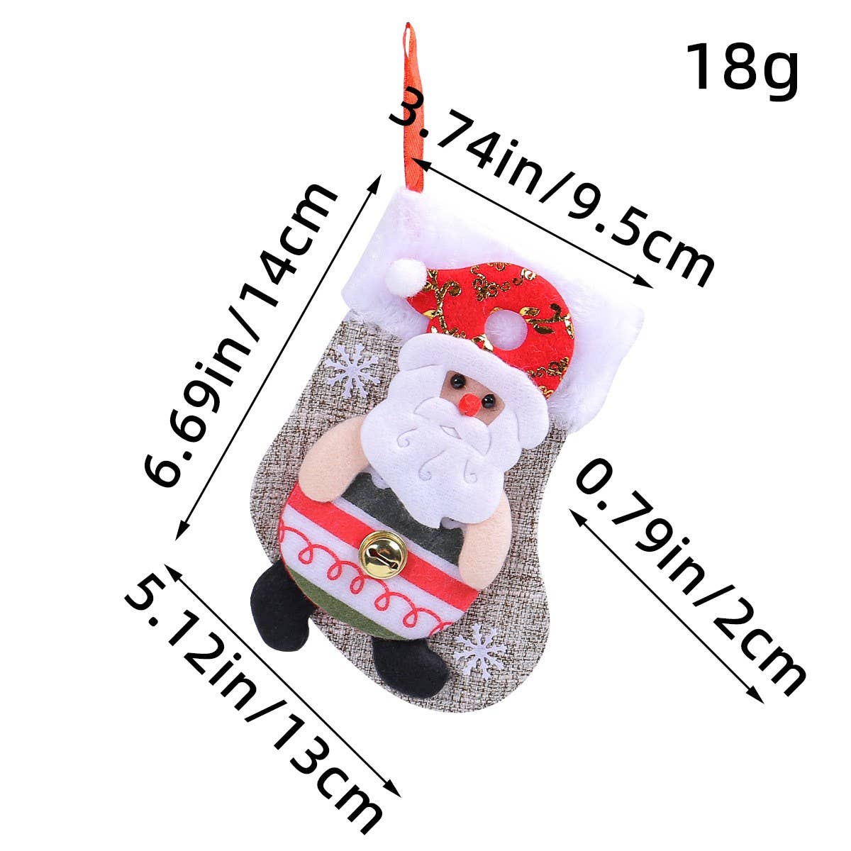 CHRISTMAS CARTOON PLUSH DOLL SOCKS CANDY GIFT BAG