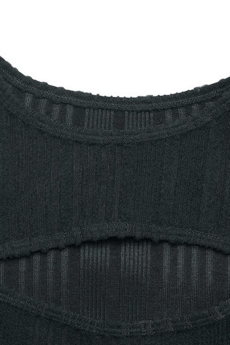 CWDMD01039_SEXY CUTOUT CREW NECK SOLID BODYCON DRESS