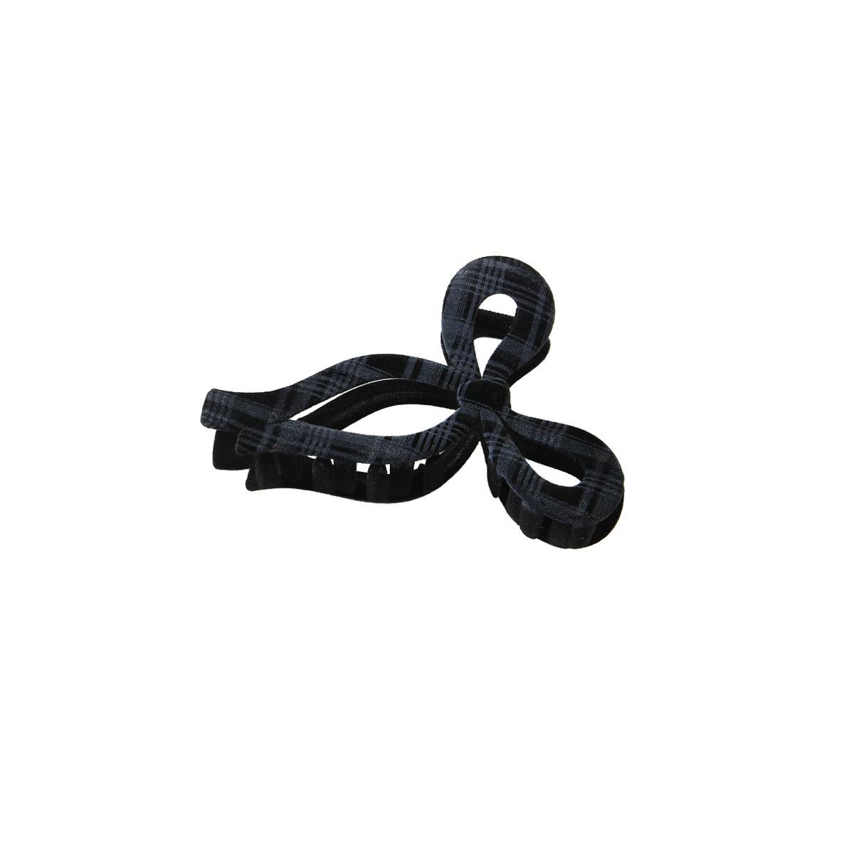 Preppy flocking solid color Premium hair clip