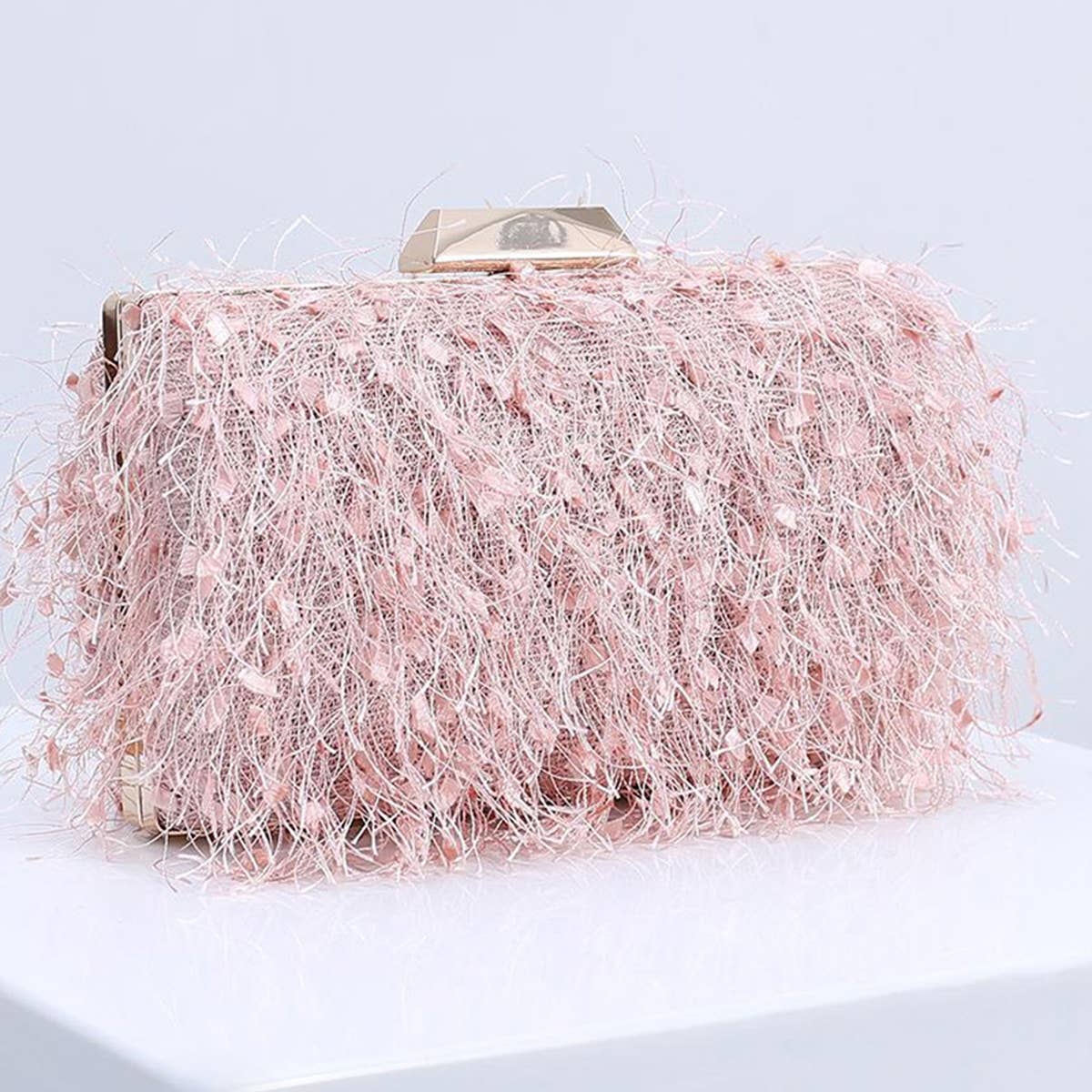 WOMEN FASHION CHAIN TASEEL SHOULDER BAG CLUTCH BAG_CWAB0599