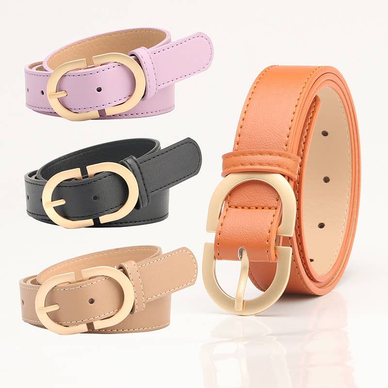 Simple waist imitation leather decorative belt