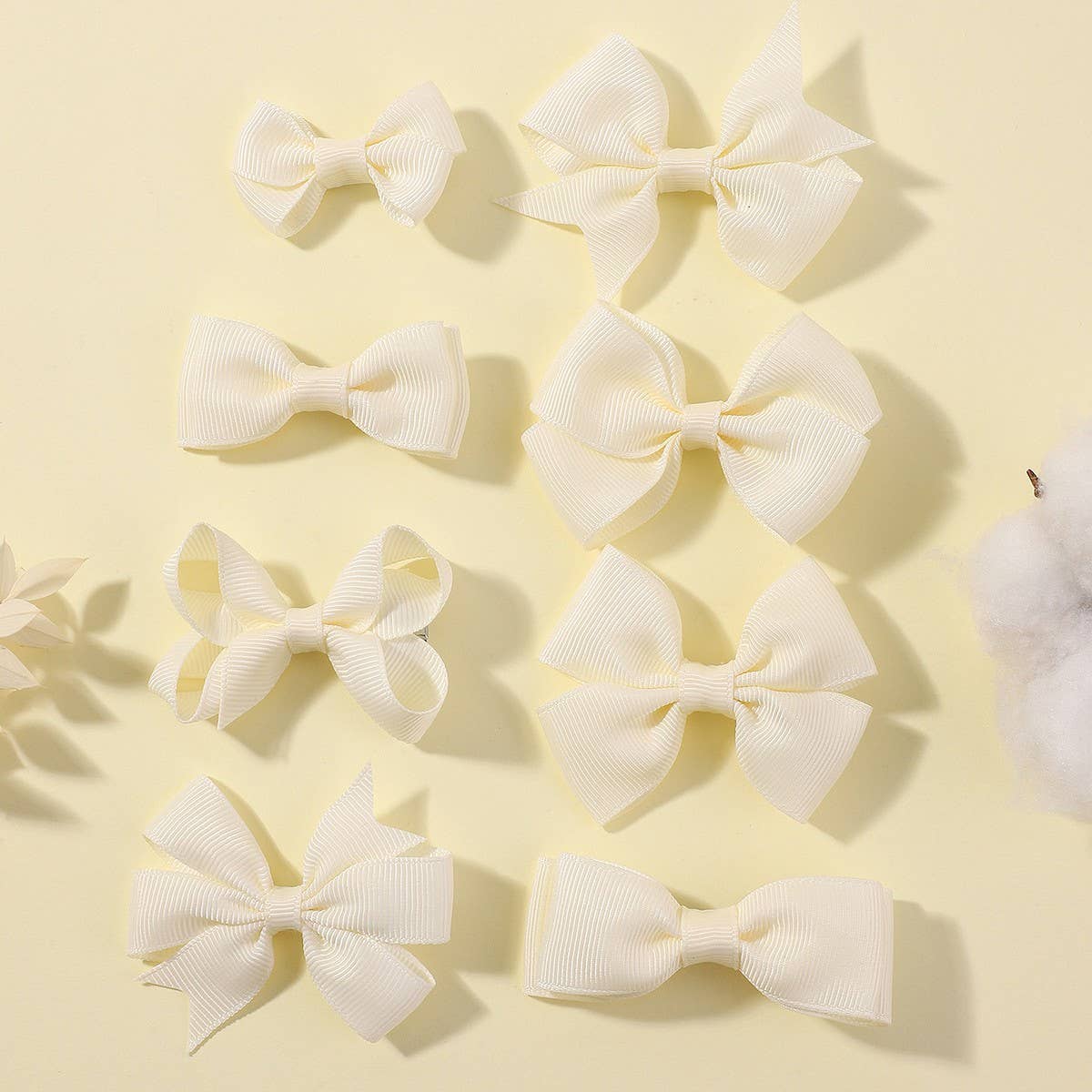 Handmade Ribbon Bow Hair Clips for Babies