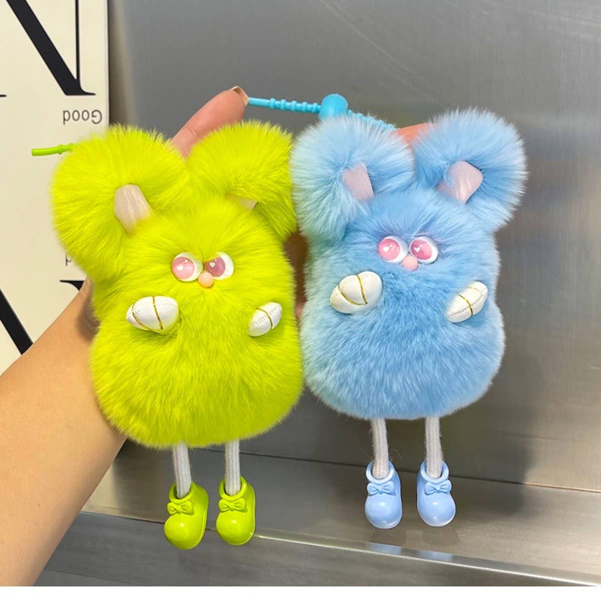 CUTE PLUSH BUNNY CAR KEYCHAIN BAG PENDANT