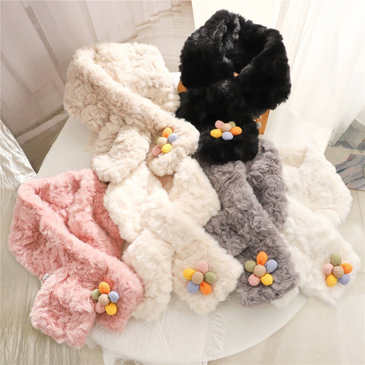 NEW WINTER COLORFUL FLOWER WARM SCARF_CWASC1252