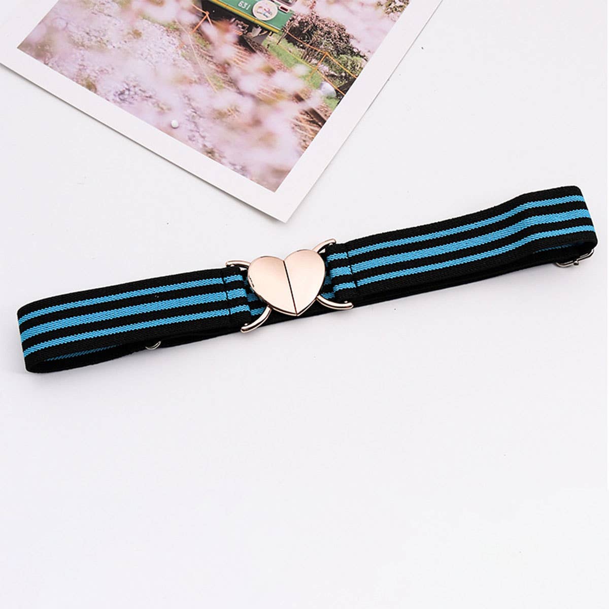 HEART HOOK ELASTIC ADJUSTABLE BRAIDED BELT_CWABE0679