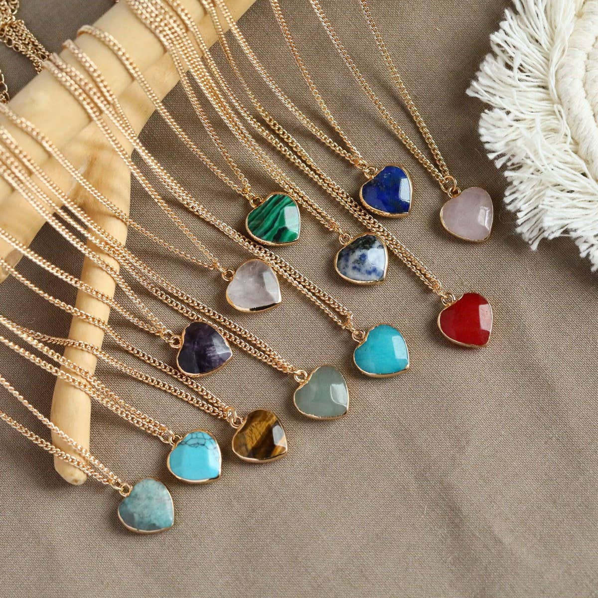December Birthstone Heart Pendant Necklace