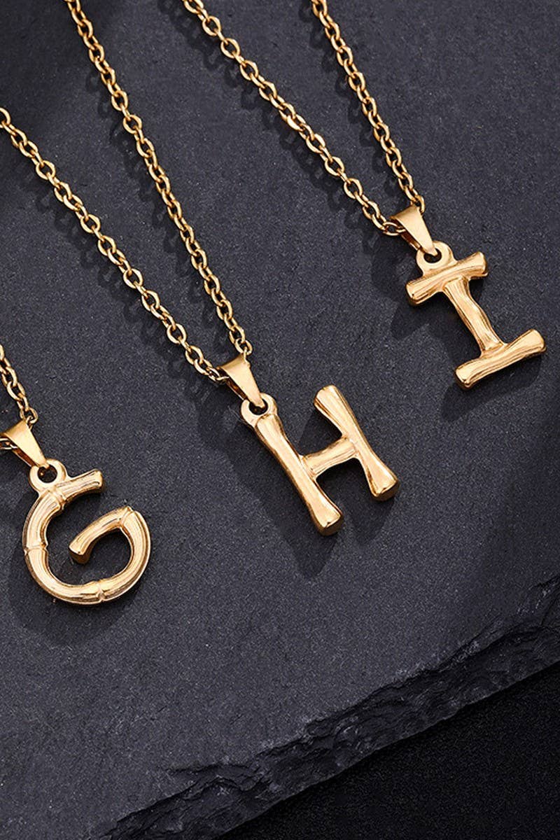 FASHION SIMPLE ALPHABET PENDANT NECKLACE_CWAJE230