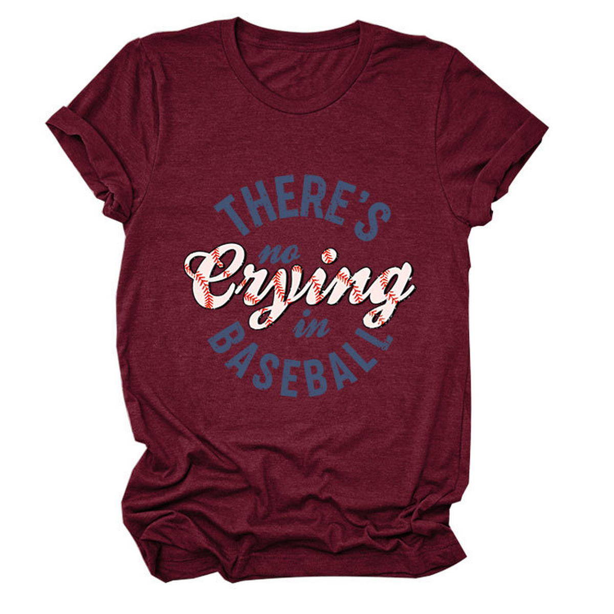 Women??¢s ?œNo Crying in Baseball??Graphic Teep_CWTTSL0481