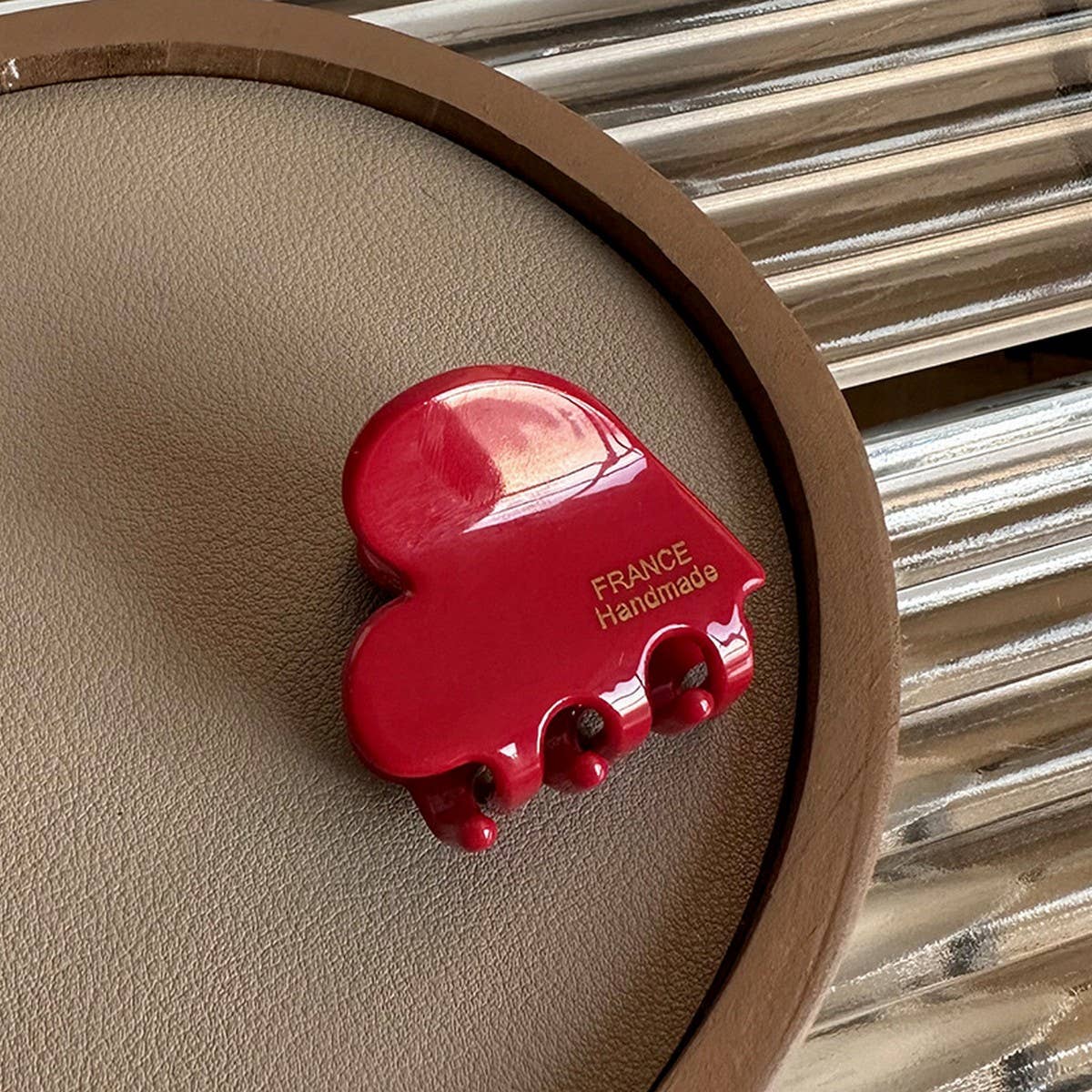 Mini Heart Acetate Hair Claw - French Chic Clip