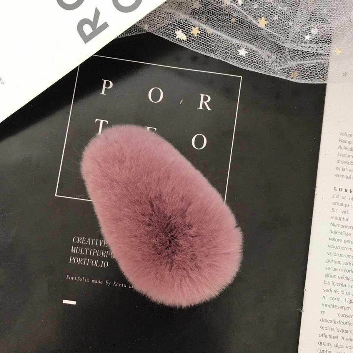 Furry Mink Hair Clip ? Cute Fluffy BB Barrette