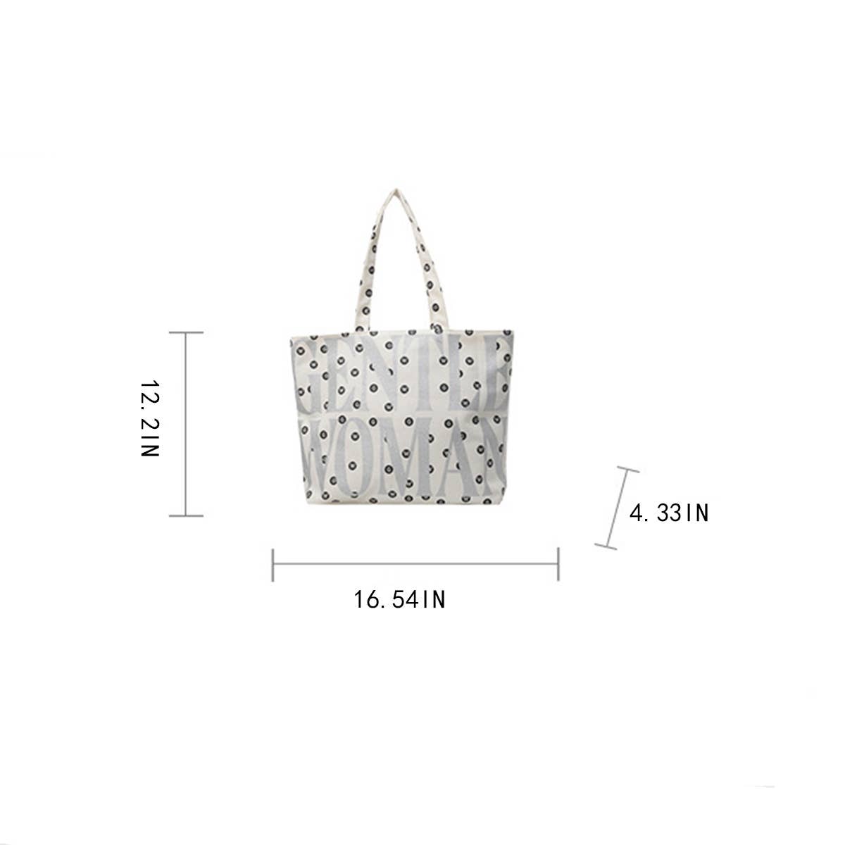 2024 NEW TEXTURED LETTERING CANVAS SHOULDER BAG_CWAB2693