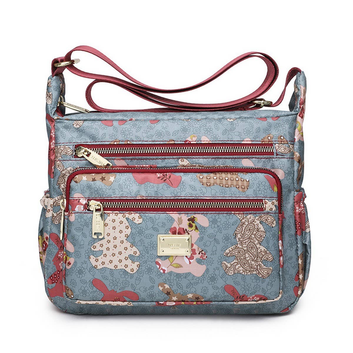 FASHION PRINTED NYLON SHOULDER CROSSBODY BAG_CWAB3526