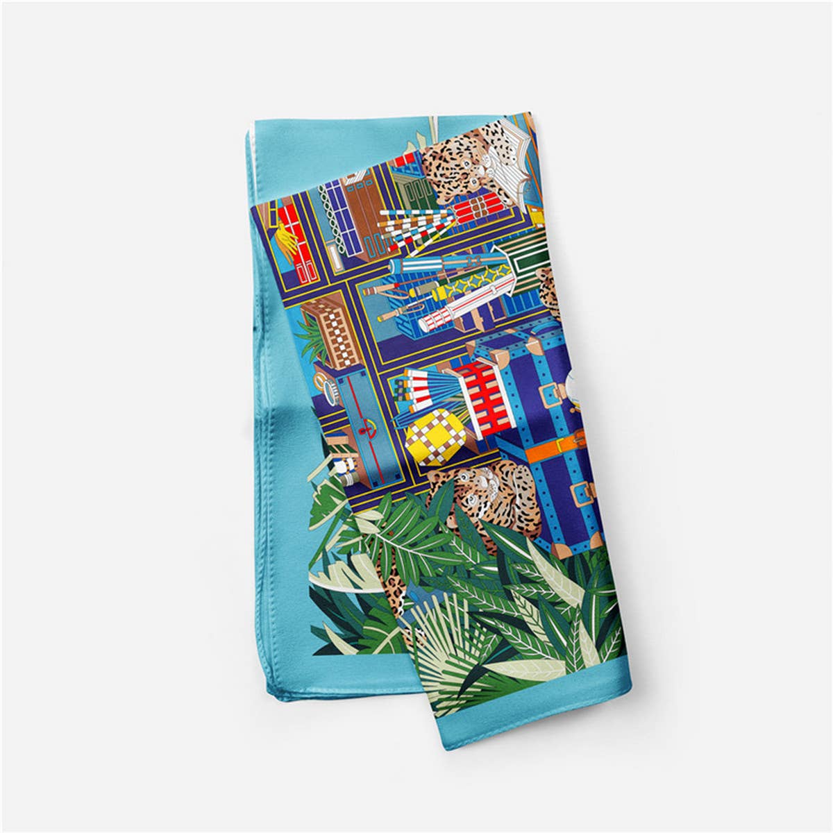 Green Silk Scarf ? Versatile Neck Tie & Hair Acces