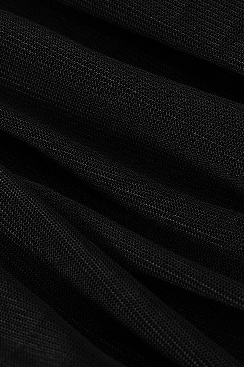 CWDMD6079_OFF SHOULDER LONG SLEEVE CUTOUT PATCHWORK DRESS