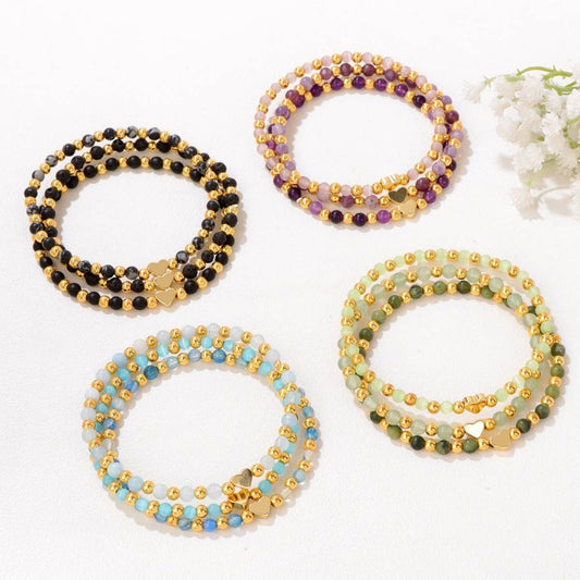 CWAJE4299_SMALL FRESH LOVE STONE BEADED COUPLE BRACELET