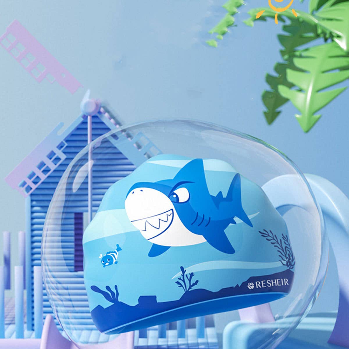 Kids' Waterproof Silicone Swim Cap ? Cute & Comfy